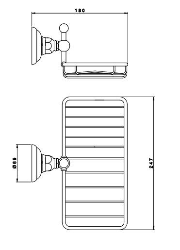 Мыльница - решётка NICOLAZZI Classici 1493BZ Бронза