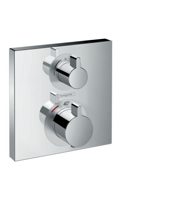 Наружная часть термостата Hansgrohe Square 15714140 2 потребителя, с запорно/переключающим вентелем, Цвет шлифованная бронза