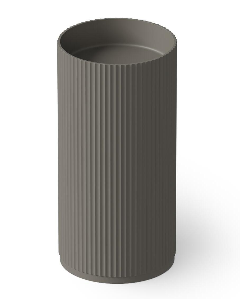 Раковина круглая напольная из композита DEA DESIGN Pedestal Basin DD2803 450 3, размер 450 мм х 450 мм х 900 мм, с донным клапаном, цвет Серый Grey №3