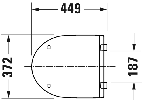 Сиденье для унитаза с крышкой Duravit DuraStyle 0020710000 без автоматического опускания, белый