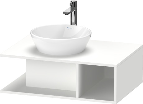 Тумба подвесная под раковину DURAVIT D-Neo DE492801818 800 мм х 550 мм, с консолью, с открытой полкой справа, белый матовый