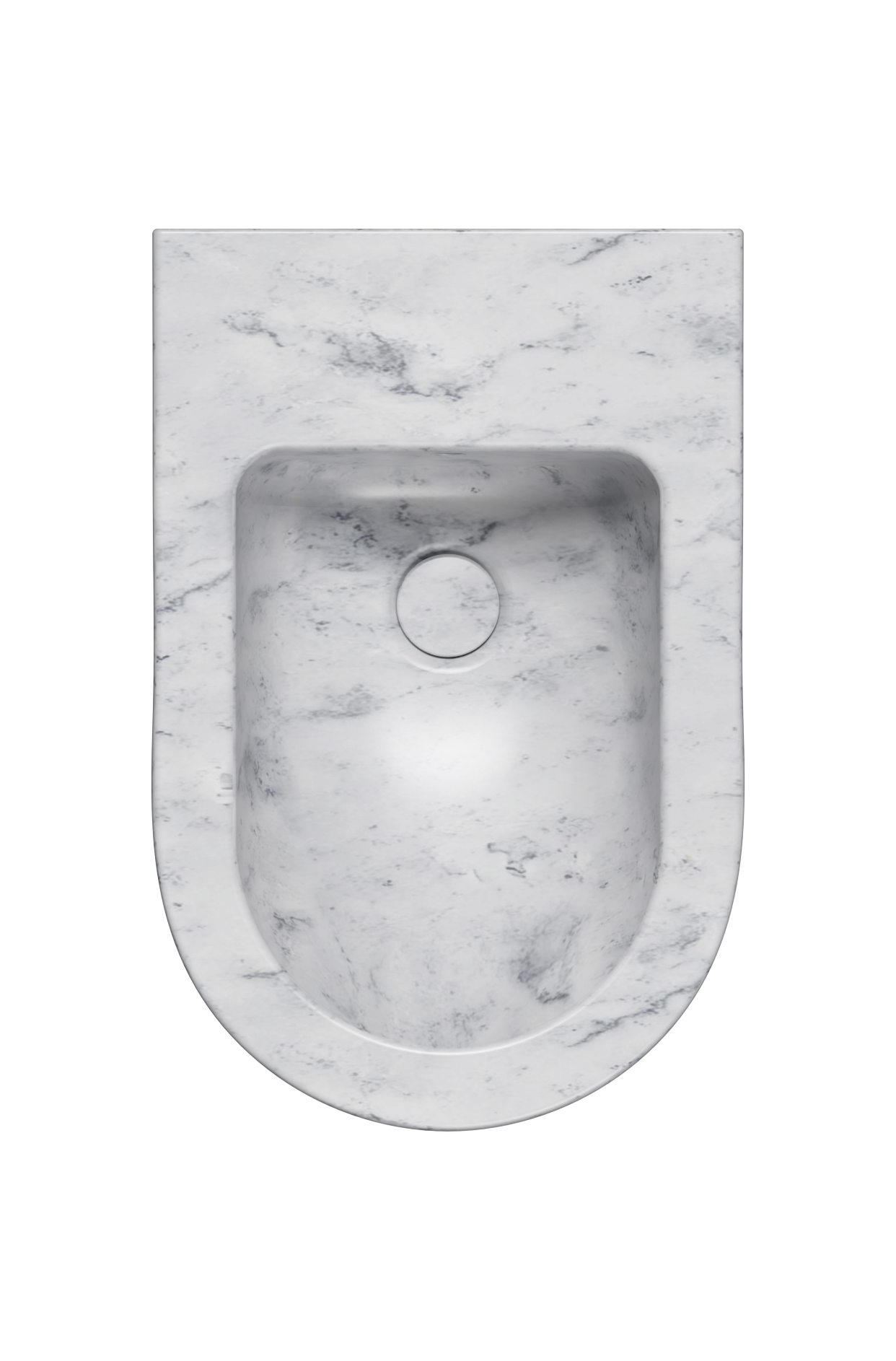 Биде напольное GSI AltaCeramica AC204F35 550 мм х 360 мм, с отверстием под смеситель, с переливом, с креплением, цвет под белый мрамор Marbled white (артикул без крепежа AC20435)