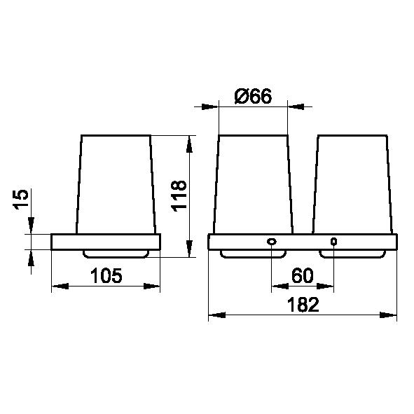 Двойной держатель стакана Keuco Edition 11 11151 019000 хром (изделие снято с производства)