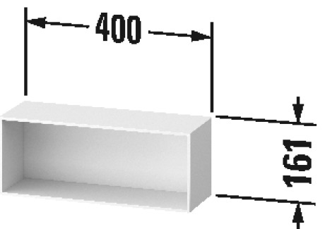 Полка в ванную комнату DURAVIT ZENCHA ZE1210080800000 140 мм х 400 мм х 161 мм, графит суперматовый