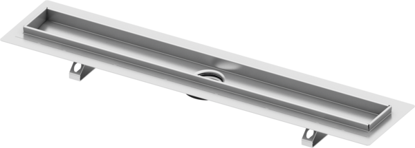 Дренажный канал прямой TECE TECEdrainline 601000 1000 мм, c гидроизоляцией SealSystem, хром