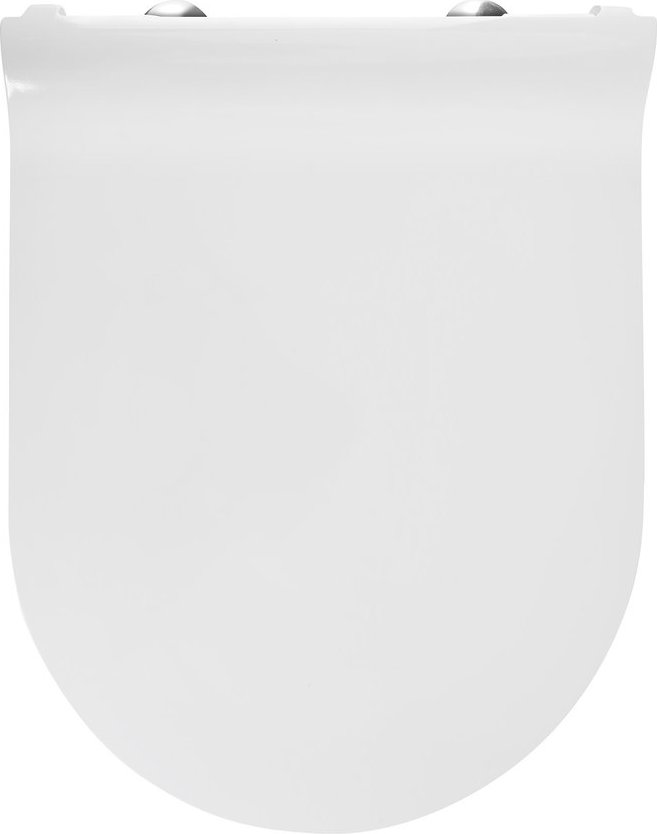 Сиденье GSI SLIM NEW MS86CSNS11, с микролифтом Soft Close, быстросъёмное, цвет Белый глянцевый