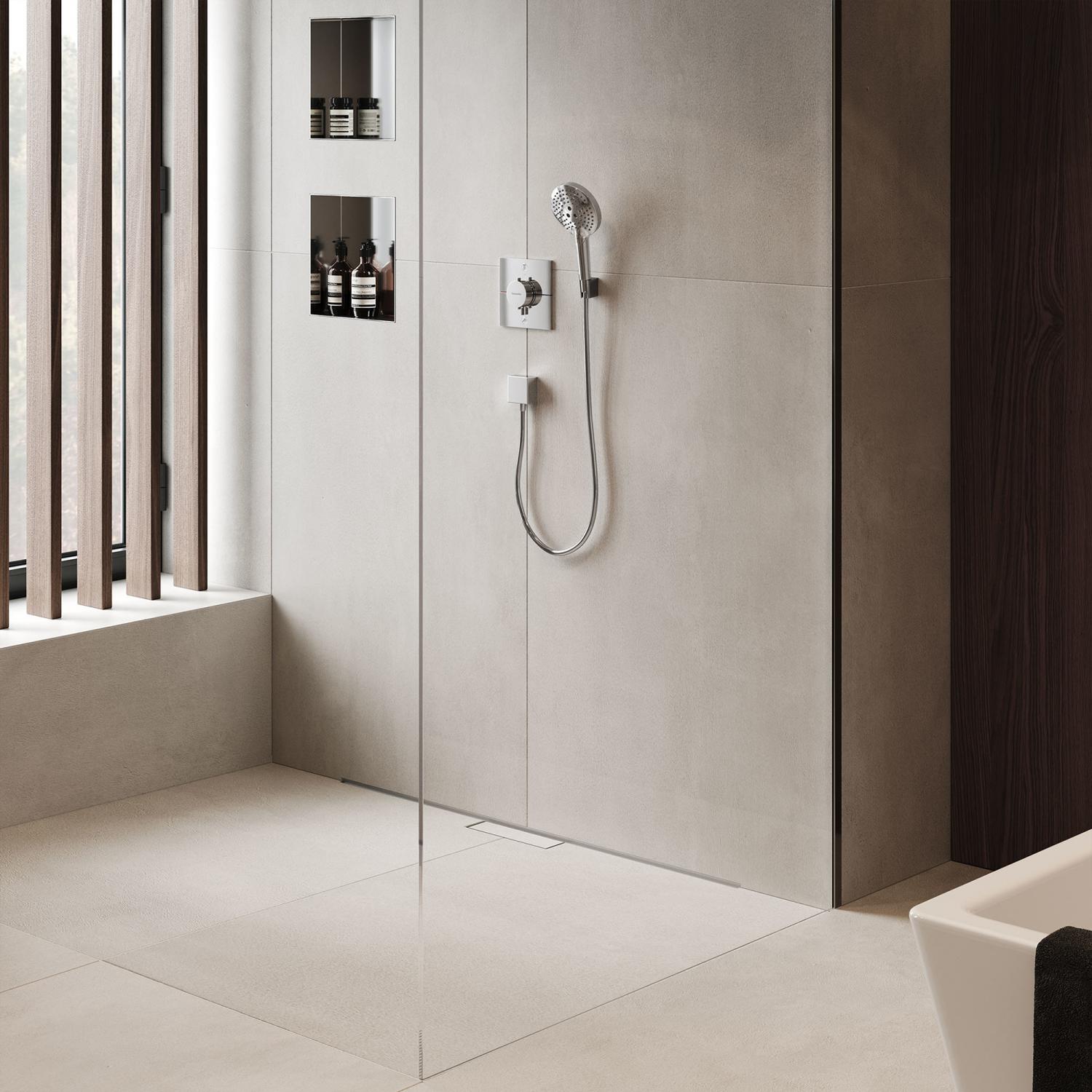 Внешняя часть трапа для душа HANSGROHE RainDrain Minimalistic 56220000 800 мм, цвет Хром