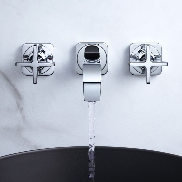 Смеситель для раковины AXOR Citterio E 36107000 настенный, с отдельными розетками  хром