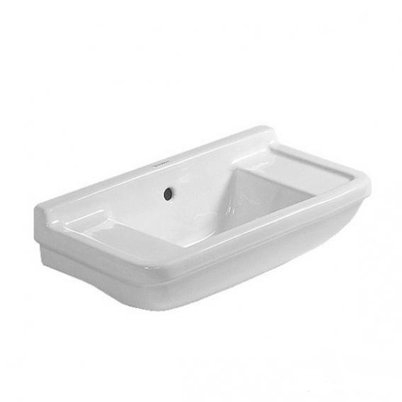 Раковина подвесная Duravit Starck 3 0751500000 с двумя намеченными отверстиями под смеситель справа или слева, с переливом, белая