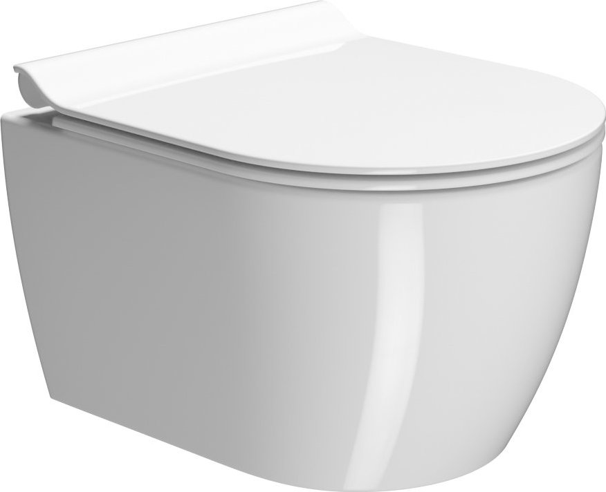 Унитаз подвесной GSI PURA 8802FR211 460 мм х 350 мм, Swirlflush, с крепежом, белый глянцевый (старый артикул 880211)