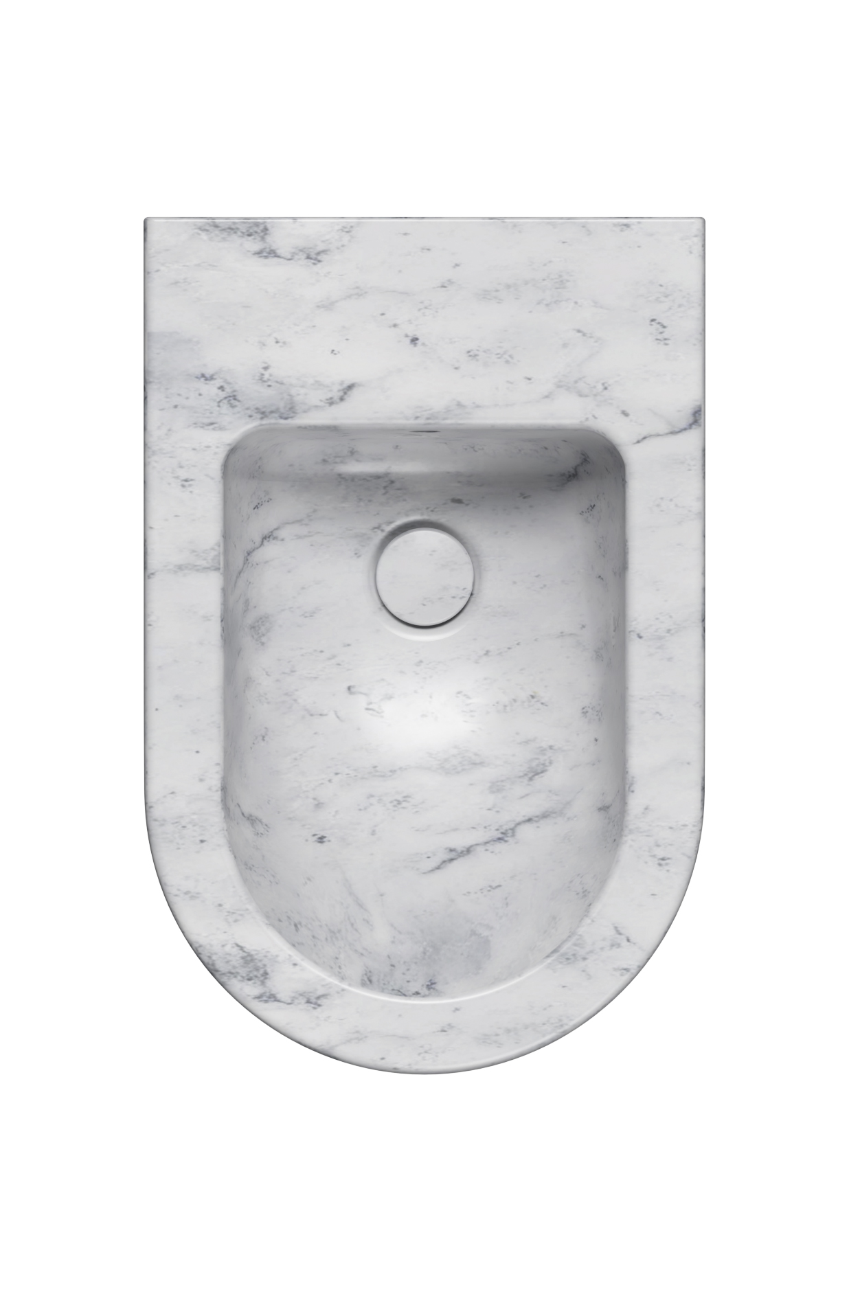 Донный клапан клик-клак для раковин/биде с переливом GSI AltaCeramica AC90535, цвет под белый мрамор Marbled white