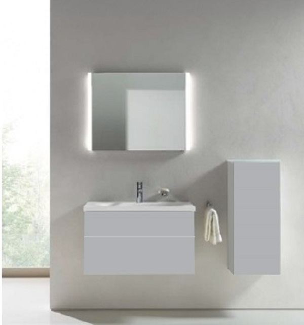 Средний шкаф Keuco Royal Reflex 34020 130002 корпус матовый лак/фасад стекло титан