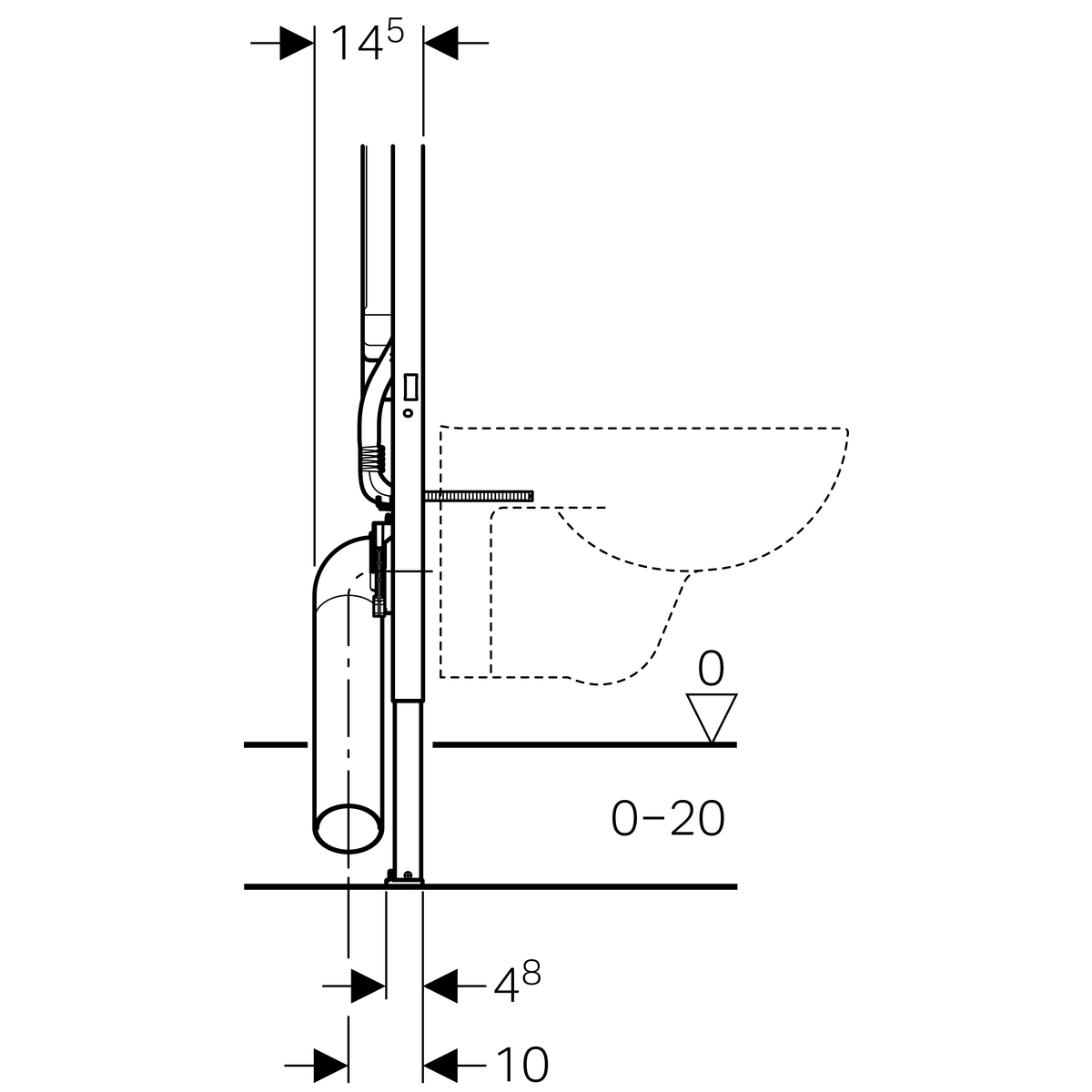 Инсталляция для подвесного унитаза Geberit Duofix 111.796.00.1 UP320 