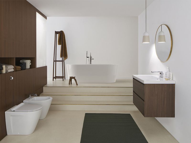 Раковина подвесная/встраиваемая GSI NORM 8634111 800 мм х 500 мм, с 1 отверстием под смеситель, с переливом, белая глянцевая