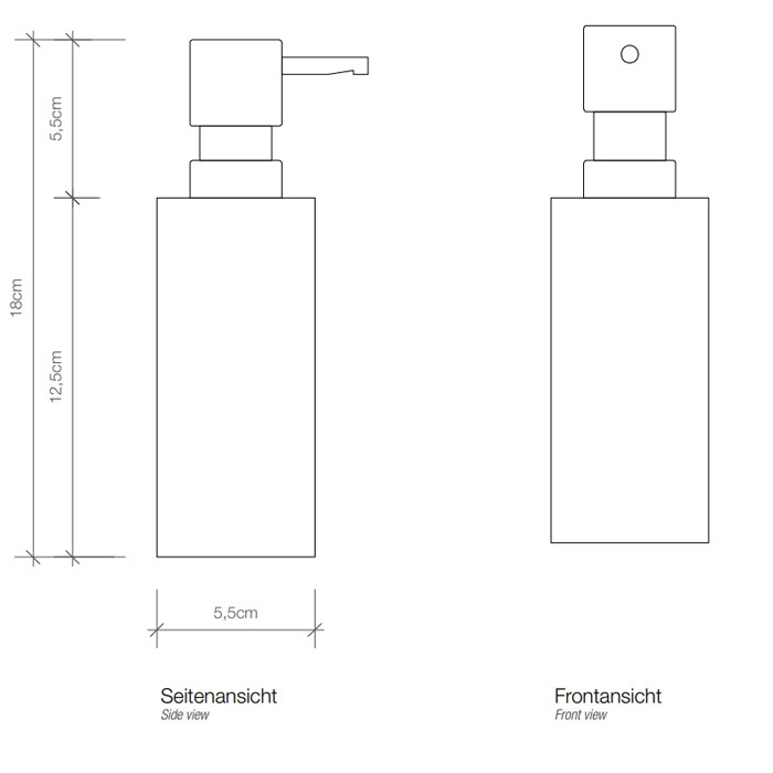 Дозатор мыла настольный DECOR WALTHER  Mikado MK SSP   0521259    17,5 X Ø 5,5 X 7 см, цвет Dark metal matt PVD 