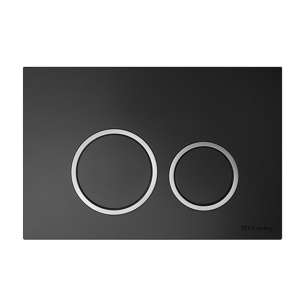 Комплект для установки подвесного унитаза TECE TECESpring K955102 с застенным модулем, пластиковой панелью смыва, цвет чёрный матовый