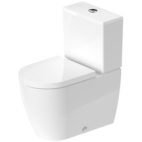 Унитаз напольный комбинированный Duravit ME by Starck 21700900001 с вертикальным смывом, с покрытием WonderGliss, белый