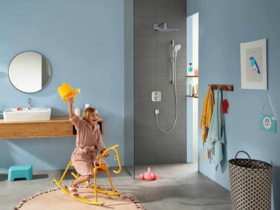 Ручной душ HANSGROHE Croma E 26815670 110 1jet, c EcoSmart, цвет Чёрный матовый: