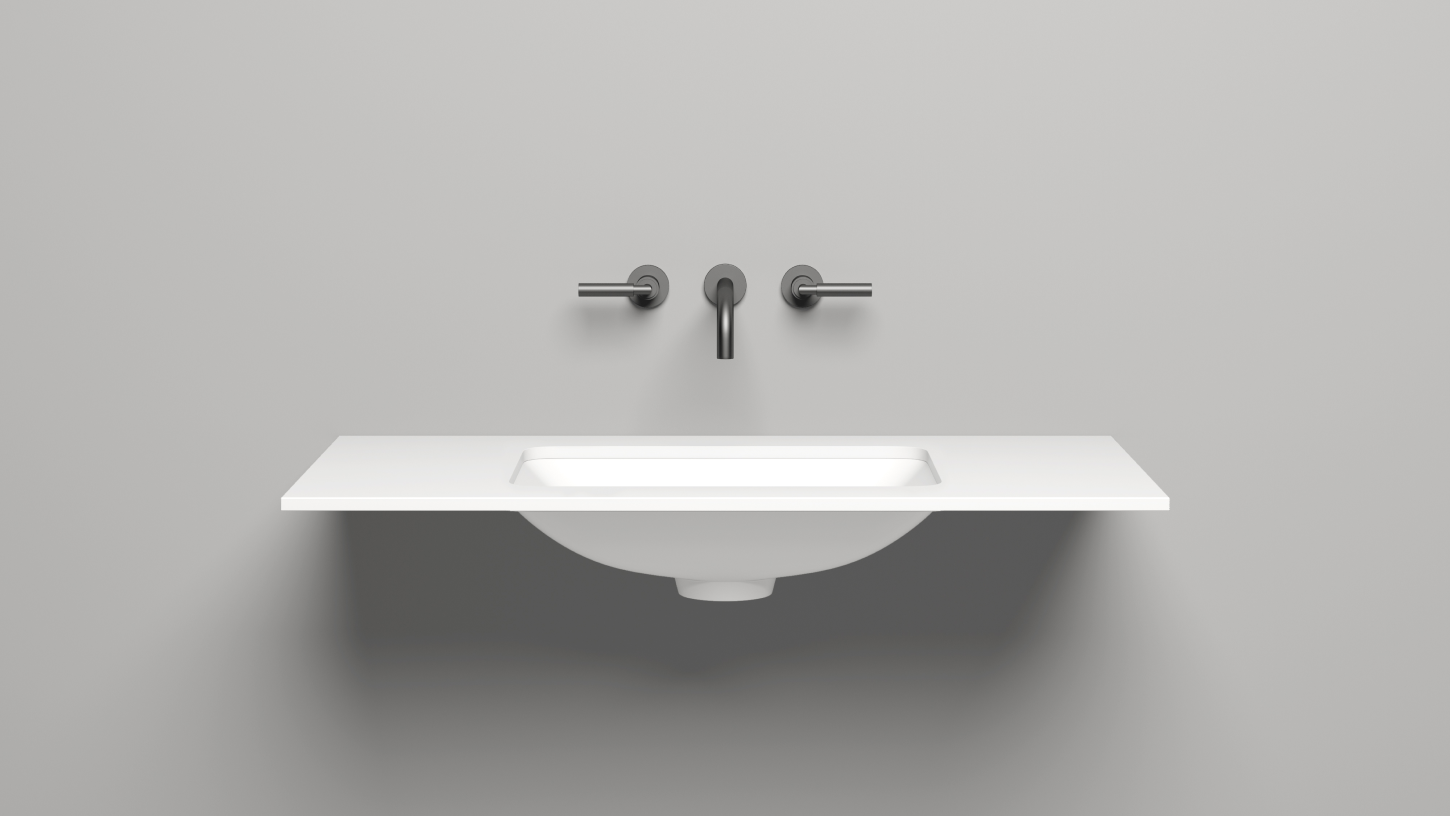 Столешница прямоугольная SALINI COSTA 200122M 1000х500х15мм, S-Stone, цвет Белый матовый