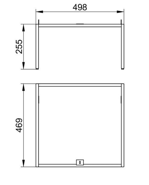 Напольные ножки Keuco Plan 32998 140001 лак трюфель матовый