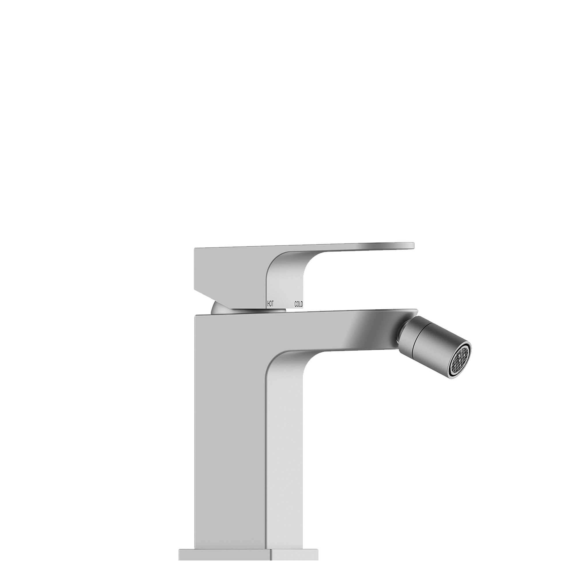 Однорычажный смеситель для биде BOSSINI GILLO Z00705.094 с донным клапаном, цвет Шлифованный никель