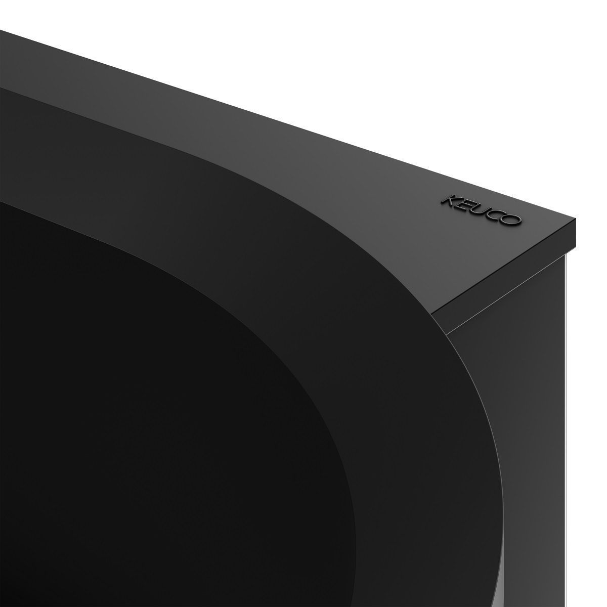 Настенное ведро для мусора настенное с крышкой 30л KEUCO PLAN 14988 370000 Чёрный матовый