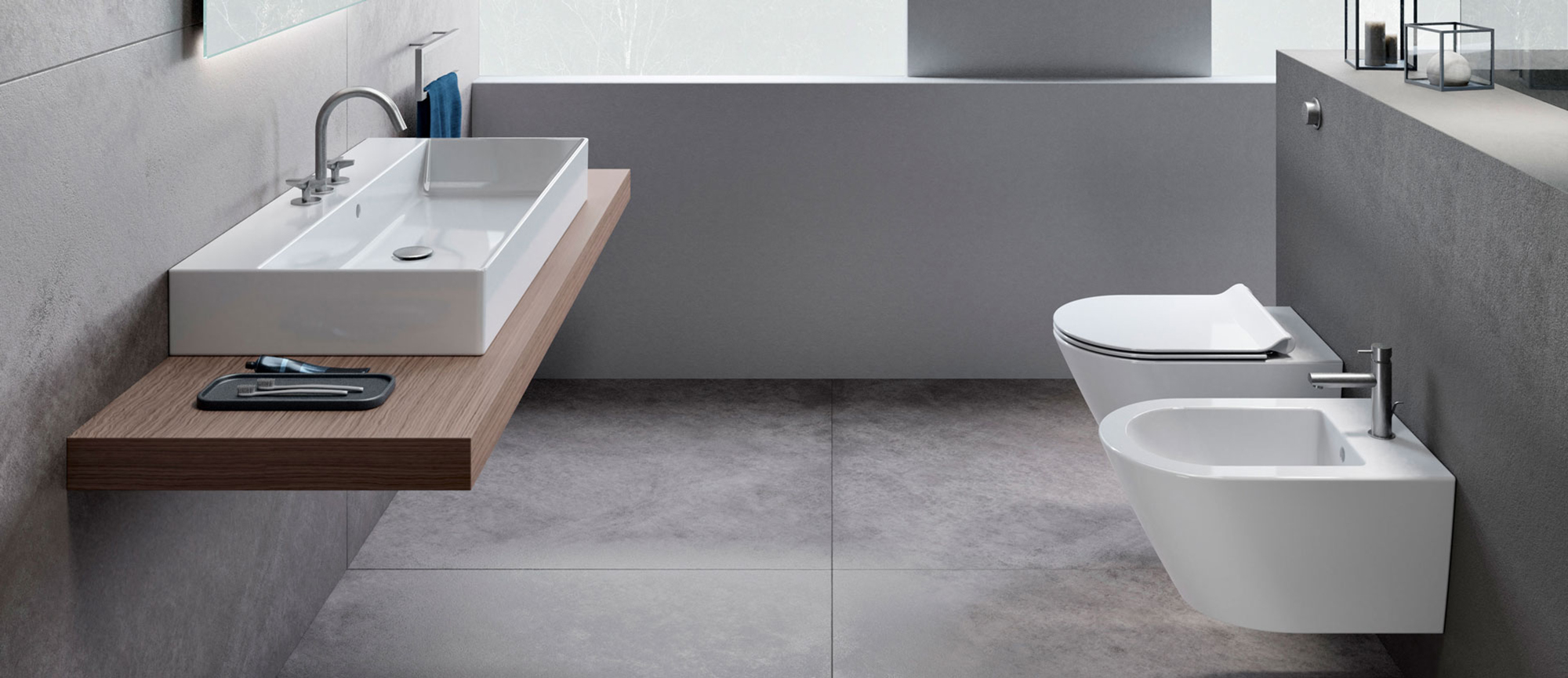 Биде подвесное GSI KUBE X 9465FR5111 550 мм х 360 мм, с отверстием под смеситель, с переливом, с креплением, цвет Белый глянцевый (старый артикул 9465111 /  9465FR2111)