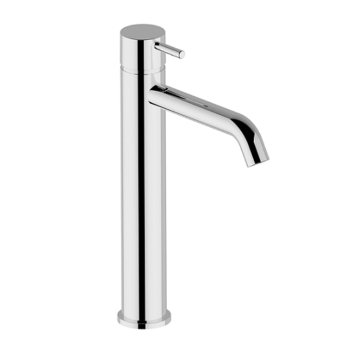 Однорычажный смеситель для раковины высокий CISAL Less New LN00354021 без донного клапана, цвет Хром