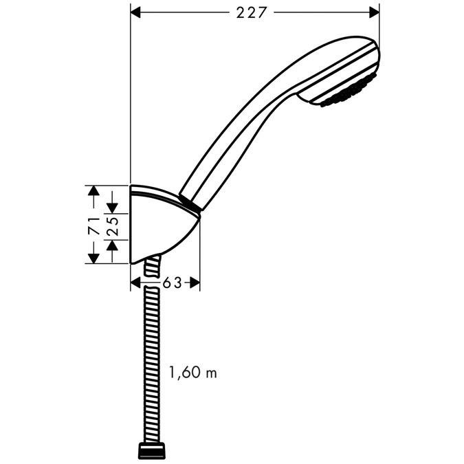 Душевой гарнитур Hansgrohe Crometta 85 1jet/Porter`C 27577000 Хром