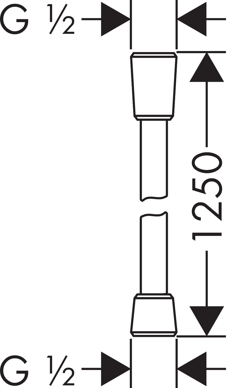 Душевой шланг HANSGROHE Isiflex 28272340 1250 мм, цвет Шлифованный чёрный хром