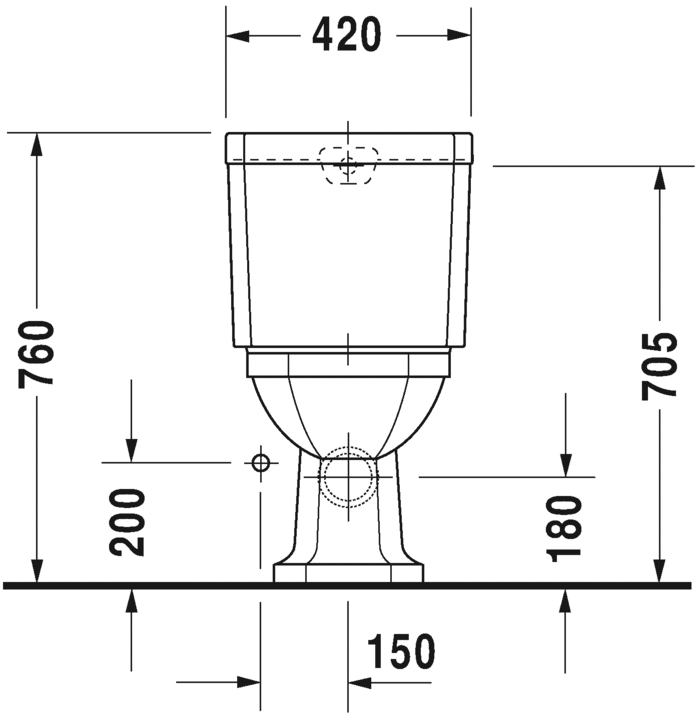 Напольный унитаз Duravit 1930 0227090000 белый