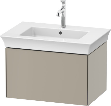 Тумба подвесная DURAVIT White Tulip WT424106060 458 мм х 684 мм, с одним выдвижным ящиком, серо - коричевый шелковисто - матовый