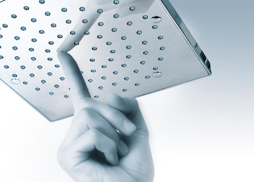 Верхний душ потолочный Bossini Cube H61720G Хром скронштейном