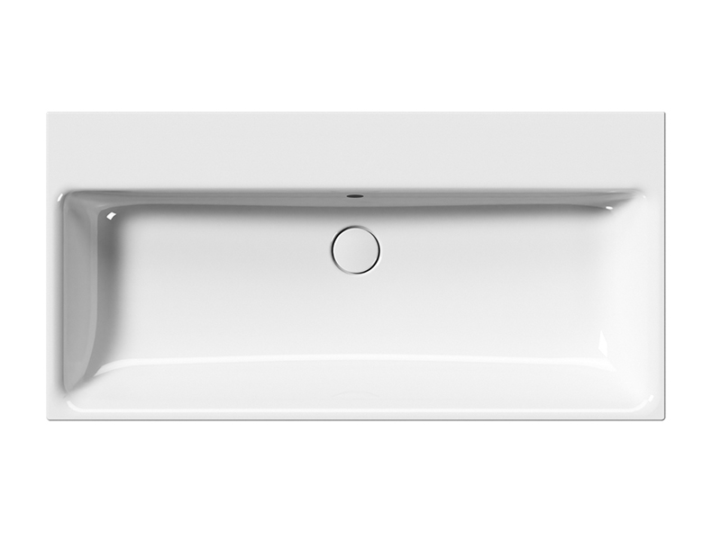 Раковина накладная/подвесная GSI NUBES 9623111 1000 мм х 500 мм, с отверстием под смеситель, с переливом, белая глянцевая
