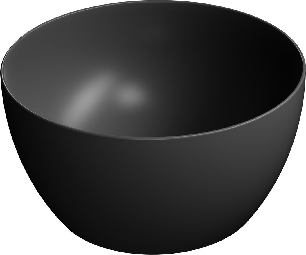 Раковина-чаша накладная круглая GSI PURA 885226 420 мм х 420 мм, без отверстия под смеситель, цвет чёрный матовый Ardesia