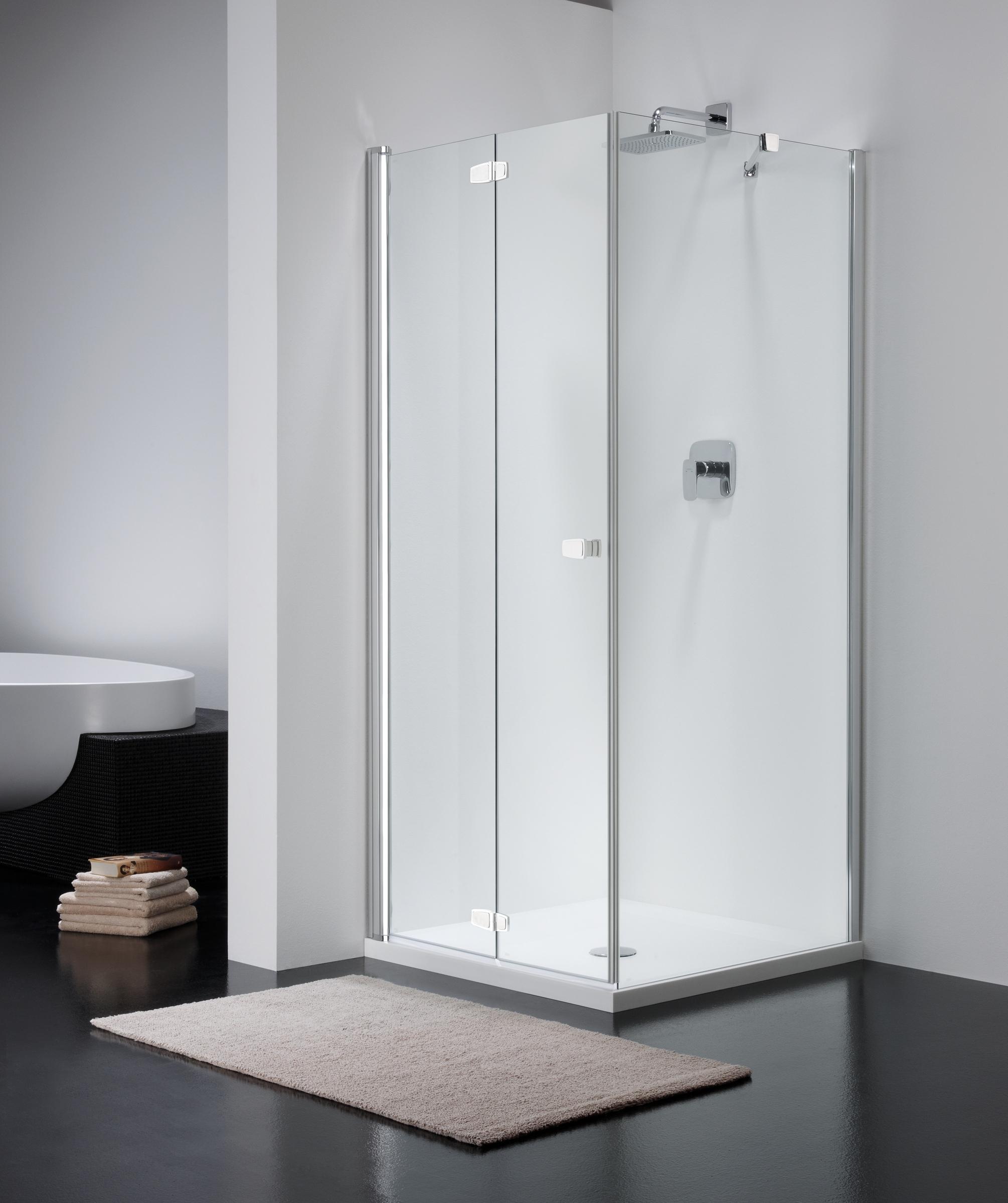 РАСПРОДАЖА Складная дверь для прямоугольной кабины левая PROVEX Combi free 0007 CE 05 GL L 1200 мм х 1975 мм, блестящий алюминий/прозрачное стекло