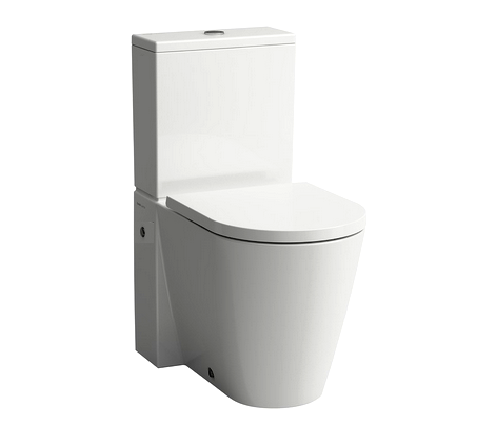 Напольный унитаз  Kartell by Laufen  8.2433.1.000.231.1 Rimless (безободковый) с боковыми отверстиями для подвода воды (снимается с производства)