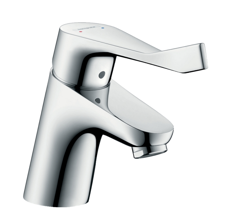 Однорычажный смеситель для раковины HANSGROHE Focus 31914000 70 мм, с длинной рукояткой, без донного клапана, цвет Хром