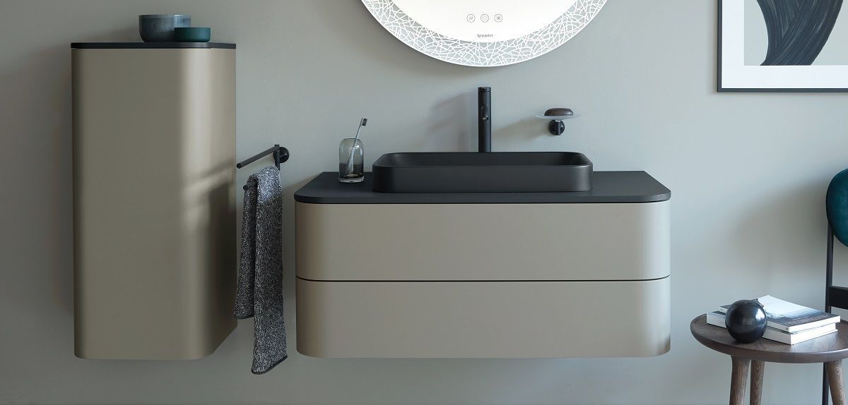 Раковина накладная Duravit Happy D.2 Plus 2360601300 60х46 см цвет Антрацит матовый