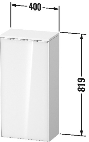 Средний шкаф петли слева DURAVIT ZENCHA ZE1350L30800000 240 мм х 400 мм х 819 мм, натуральный дуб/графит суперматовый
