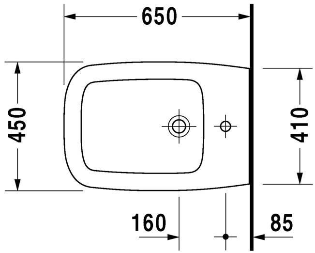 Биде напольное DURAVIT Esplanade 2262100000 450 мм х 650 мм, дуб