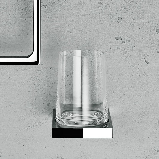 Держатель для стакана в комплекте со стаканом KEUCO Edition 11 11150 379000 ручная работа, цвет Чёрный матовый