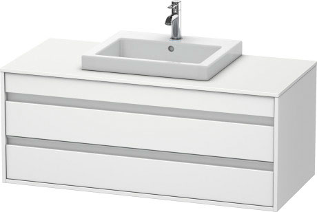 Тумба подвесная под раковину Duravit Ketho KT675601818 с двумя выдвижными ящиками, белый матовый