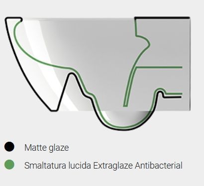 Унитаз подвесной GSI PURA ECO 880726 350 мм х 550 мм, Swirlflush, с открытым креплением, цвет Чёрный матовый Ardesia