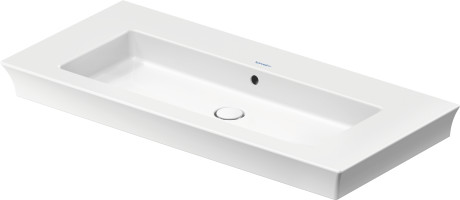 Раковина встраиваемая Duravit White Tulip 2363100060 1050 мм х 490 мм, без отверстия под смеситель, с переливом, белая