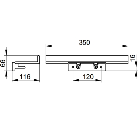 Полочка для душа съёмная KEUCO COLLECTION REVA 12858 370000 Чёрный матовый