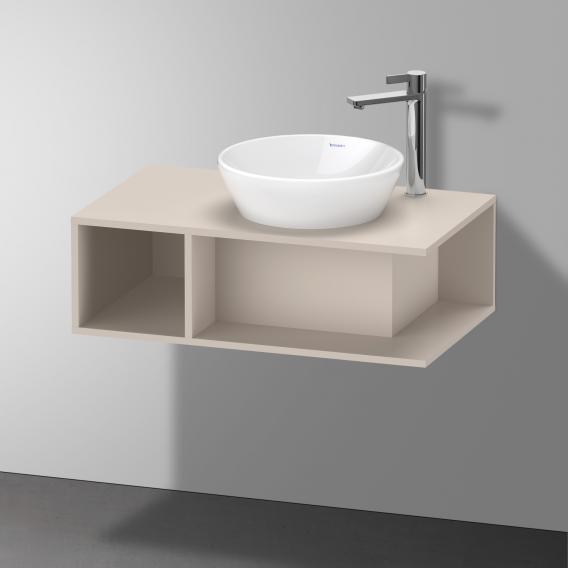 Тумба подвесная под раковину DURAVIT D-Neo DE493809191 800 мм х 480 мм, с консолью, с открытой полкой слева, серо-коричневый матовый