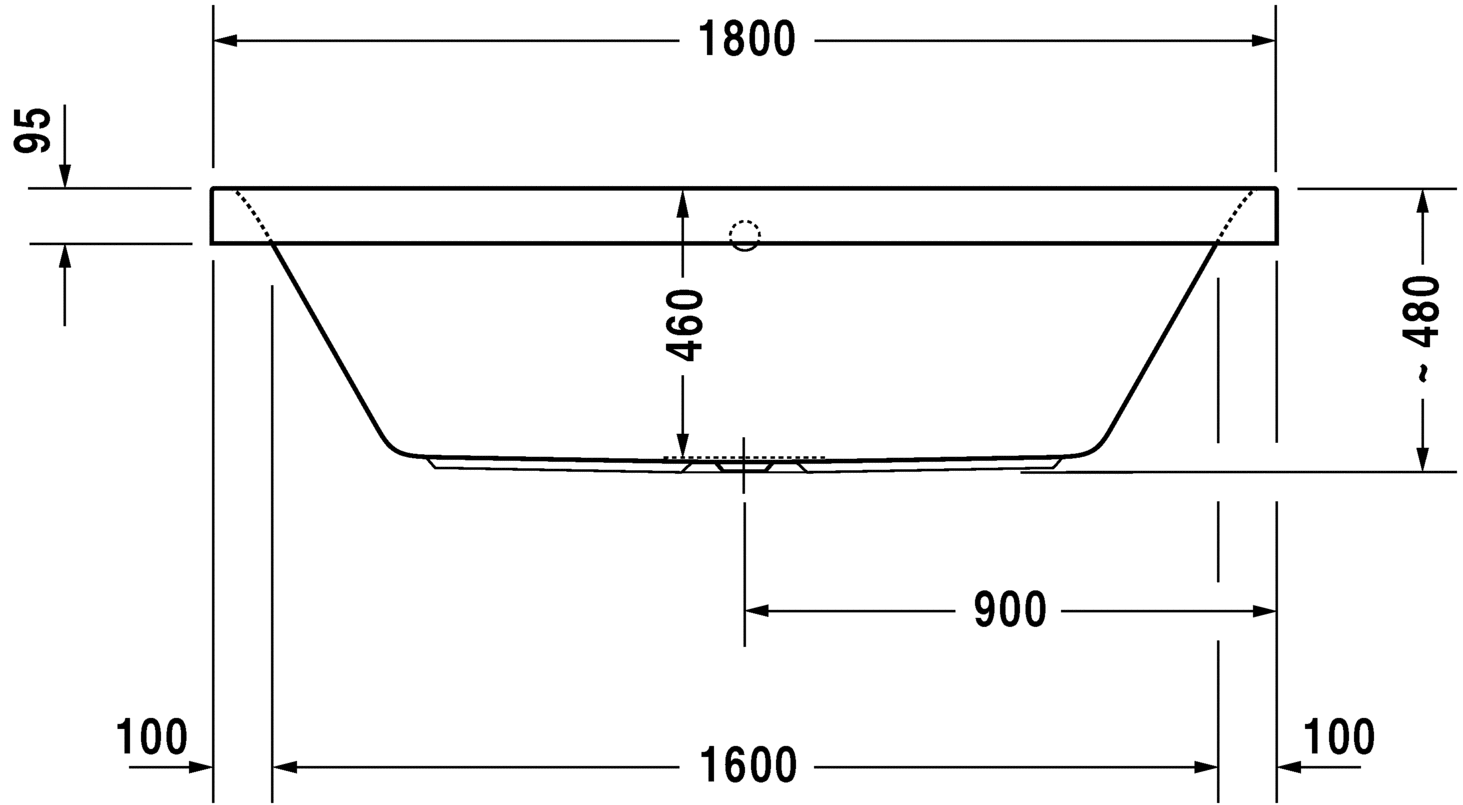 Акриловая ванна Duravit Happy D2 700314000000000 1800 х 800 c двумя наклонами для спины, встраиваемая, белая