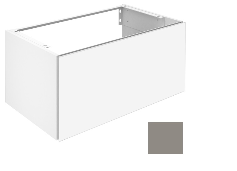 Тумба под умывальник Keuco Plan 32961 290000 корпус лак матовый инокс, фасад стекло матовый петроль