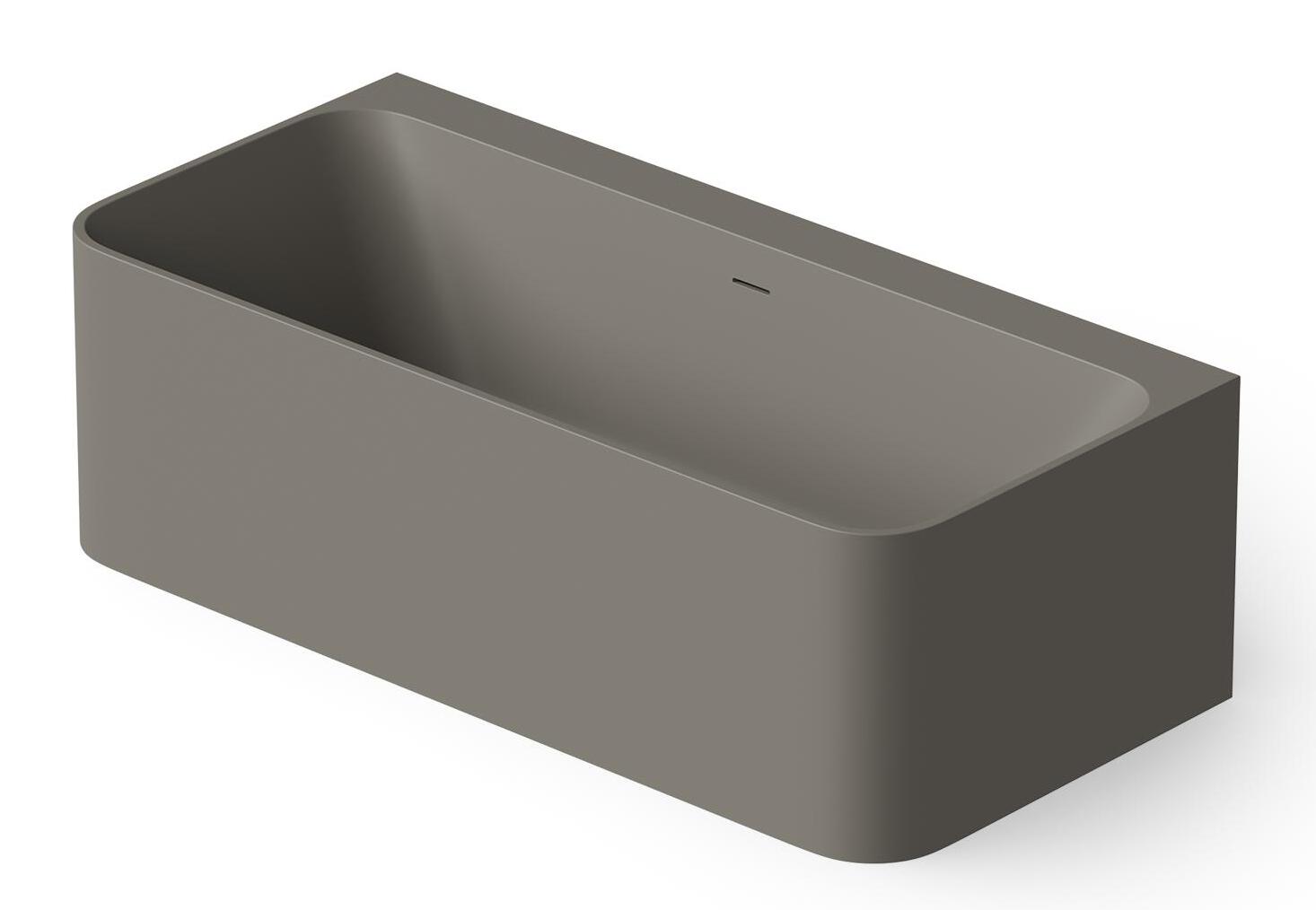 Ванна прямоугольная отдельностоящая из композита DEA DESIGN Modern DD8665 1700 3, размер 1700 мм х 800 мм х 560 мм, с сифоном и донным клапаном, цвет Серый Grey №3